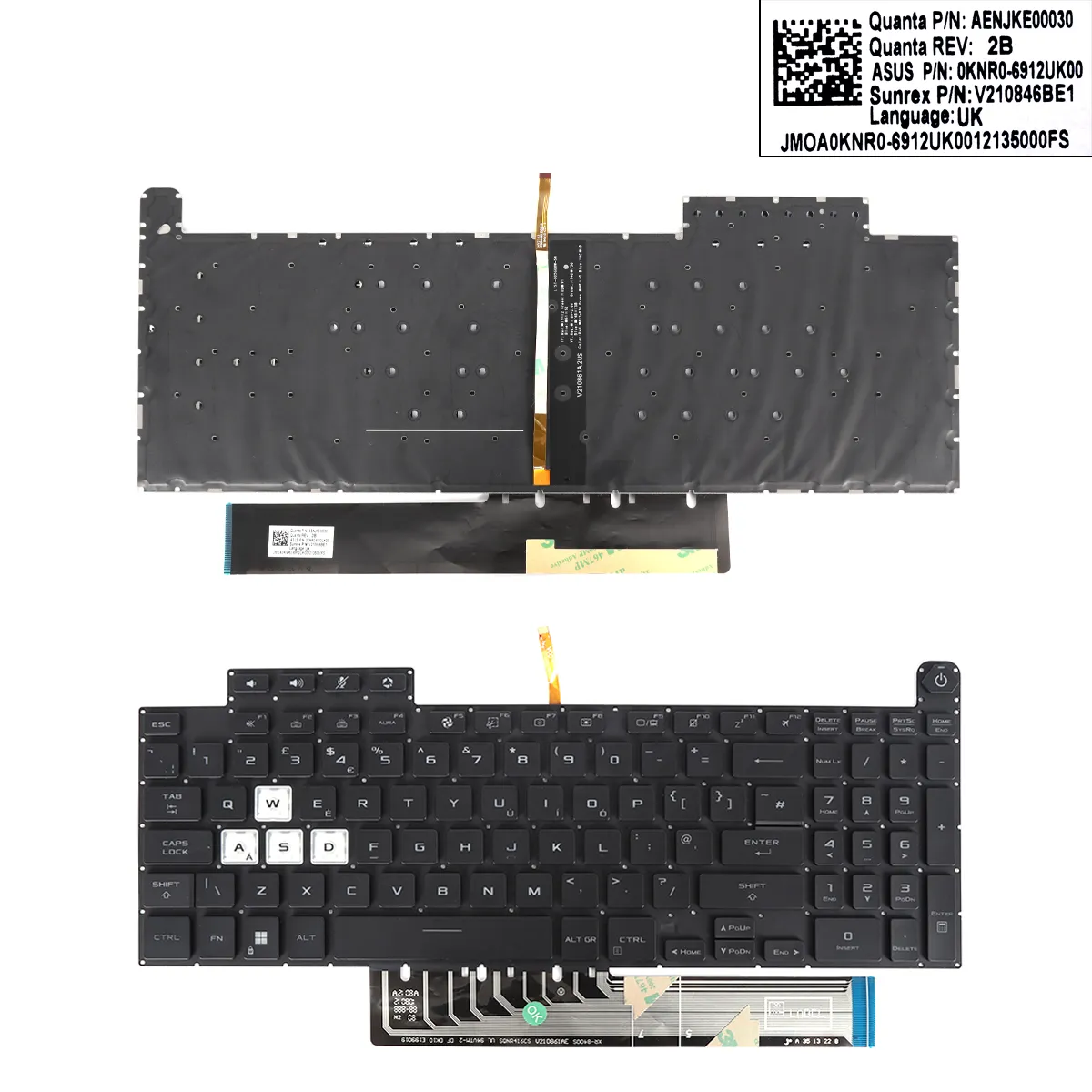 Picture of ASUS TUF Gaming F15 A15 F17 A17 FX507 FX507Z FA507 FA507R FX517 FX517Z FX707 FX707Z FA707 FA707R BALCK(backlit WIN8)